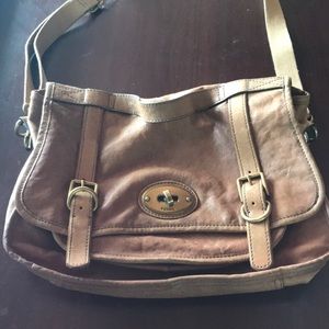 Fossil messenger crossbody bag leather